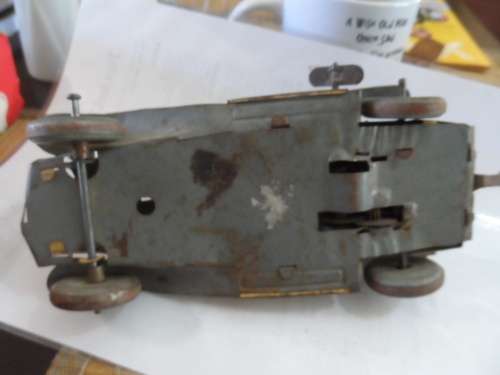 VINTAGE METTOY 1940 ROLLS TINPLATE WINDUP LIMOUSINE, MISSING GRILLE