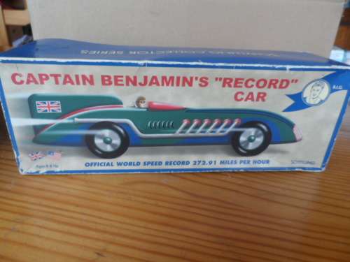 Tin Captain Benjamin's "Record" Land Speed Toy Car Schylling [