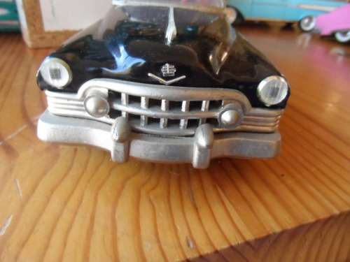 TIN FRICTION 1950 CADILLAC HARDTOP BLACK  27 CM LONG