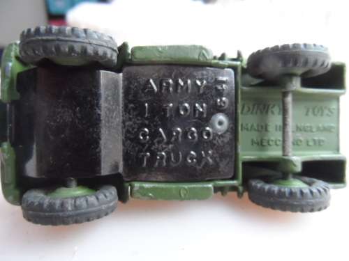 VINTAGE DINKY TOY No 641 - 1 Ton Army Cargo Truck with Driver And Canopy Top
