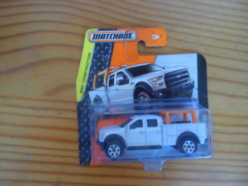 Matchbox 2015 MBX Construction `15 Ford F-150 26/120 White Utility  [m45]