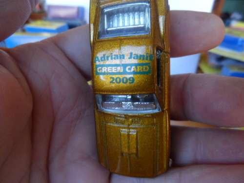 matchbox `68 mustang cobra jet adrian janit green card 2009   [b300