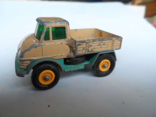 Vintage Matchbox Lesney #49 Mercedes Unimog Truck Blue/Brown