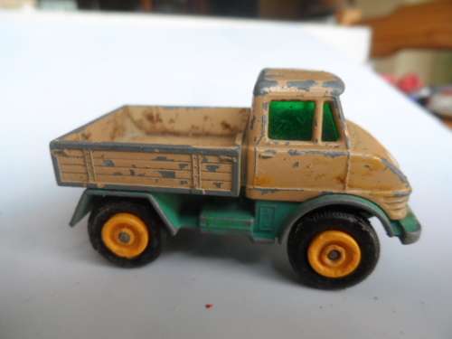 Vintage Matchbox Lesney #49 Mercedes Unimog Truck Blue/Brown