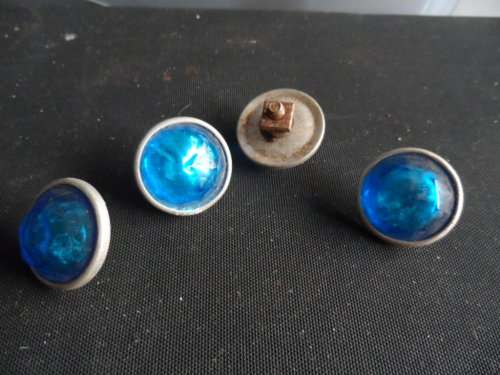 Vintage bike decoration blue reflectors