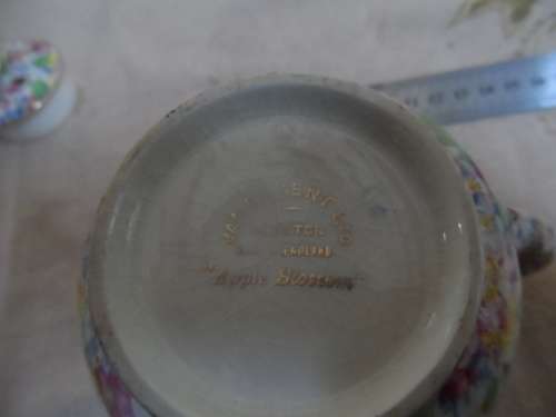 Pretty once cuppa tea pot  James Kent Ltd Longton England `Apple Blossom`