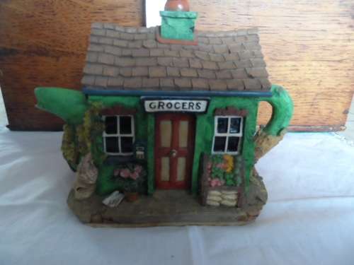 Teapot ornament resin Grocery store/postoffice 13cm