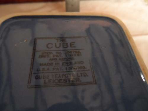 Cube teapot made in England 9cm