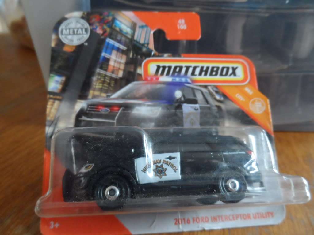 2019 Matchbox - MBX City - 2016 FORD INTERCEPTOR UTILITY - #48/100 - short card   [m45]