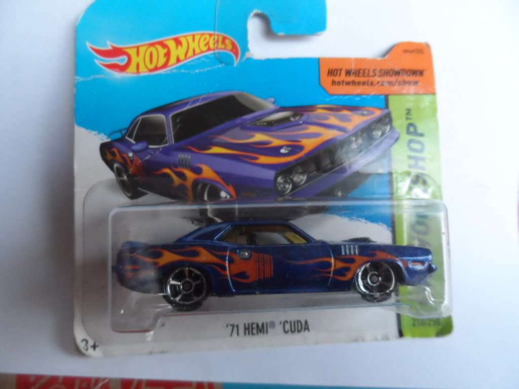 Hot Wheels `71 Hemi Cuda, Blue, 2015 HW Workshop   [m56]