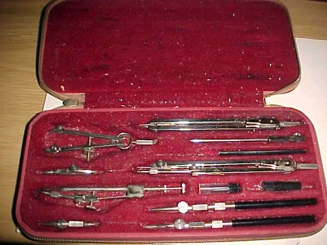 VINTAGE MATH SET IN ZIP CASE