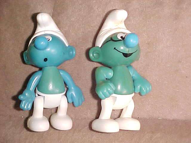 LARGE SMURFS, TWO