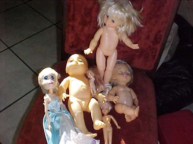 Collection of old vinyl dolls