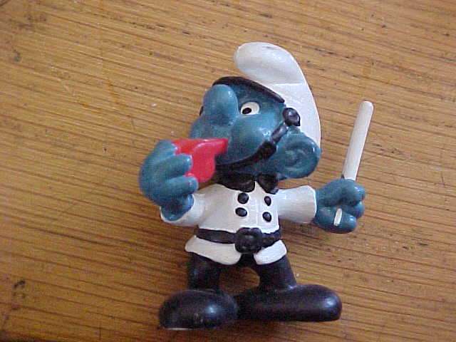 SMURF COP POLICEMAN WITH WHITE STICK