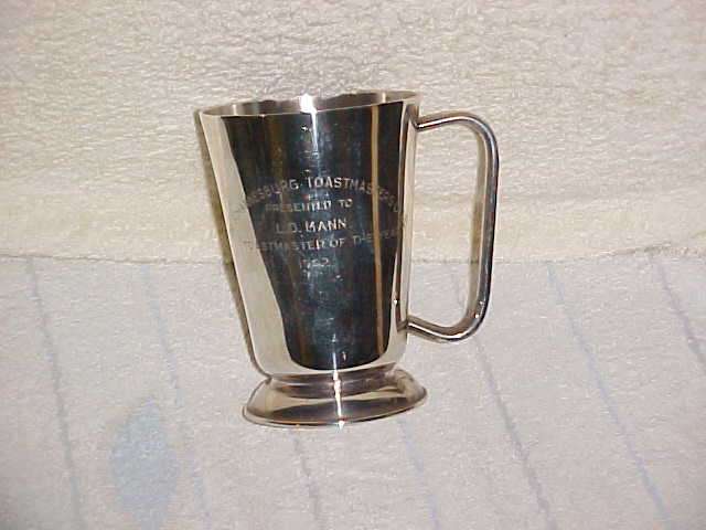 VINTAGE SILVER BEER MUG TROPHY EMESS
