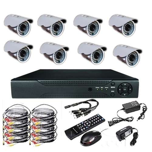NEW STOCK* 8 CHANNEL CCTV KIT 900TVL CAMERA  SURVEILLANCE WITH 3G/SMARTPHONE REMOTE  VIEWING *