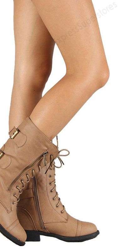 LADIES WINTER LACE UP COMBAT BOOTS MILITARY BOOTS** LAST PAIRS **