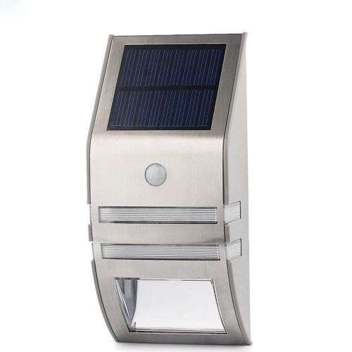 Outdoor Solar Powered Security Light - Silver