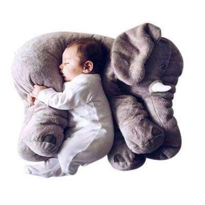 Stuffed Elephant Plush Pillow - Grey