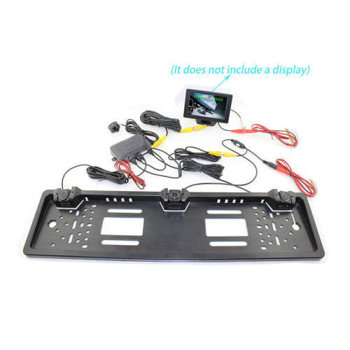 Distance detector car radar parking sensor system Backup camera Europe license plate Frames parking