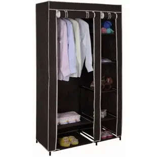 STORAGE WARDROBE CLOTHES  WITH PROTECTIVE COVER  IN SIDE NEW  ONLY PACKAGING BOX LITTLE DAMAGE