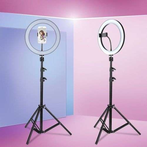 25cm Dimmable LED Ring Light Lamp with 190cm Light Stand Light Kit