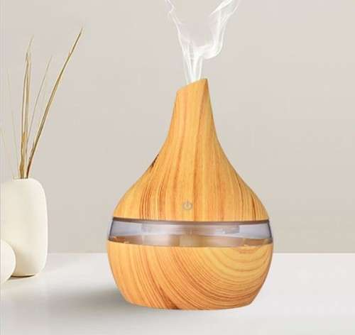 Mini Atomization Wood Grain Air Humidifier-Light Wood