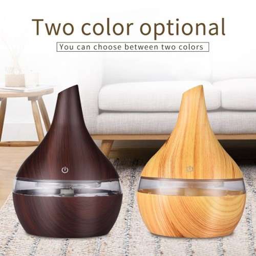 Mini Atomization Wood Grain Air Humidifier-Light Wood