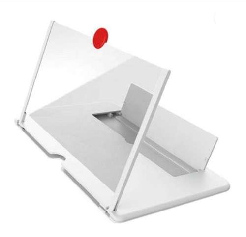 Mobile Phone Video Phone Amplifier Enlarged Screen Magnifier-White