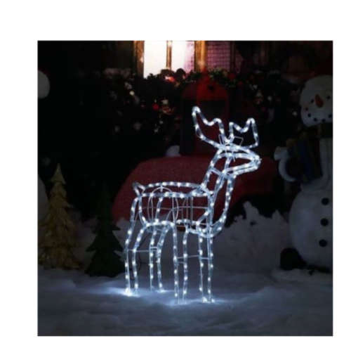 3D LED Deer Christmas Light Display-Cool White