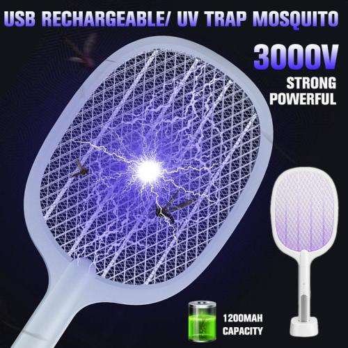 Rechargeable Mosquito Zapper Racket Fly Swatter