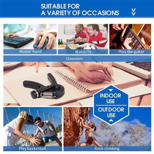 5 Pack Hand Grip Strengthener Finger Forearm Strength Exerciser Kit-Orange