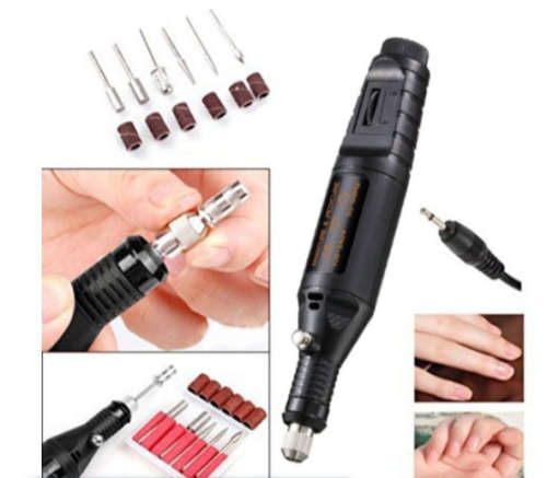 Professional Electric Manicure Nail Drill Machine - Black