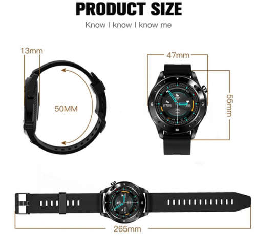 Smart Watch Heart Rate Monitor Tracker Fitness Sports Watch F22,Black