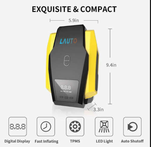 LAUTO 12V Digital Air Compressor and Tyre Inflator LAUTO