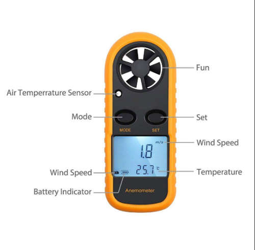 Portable Digital LCD Anemometer