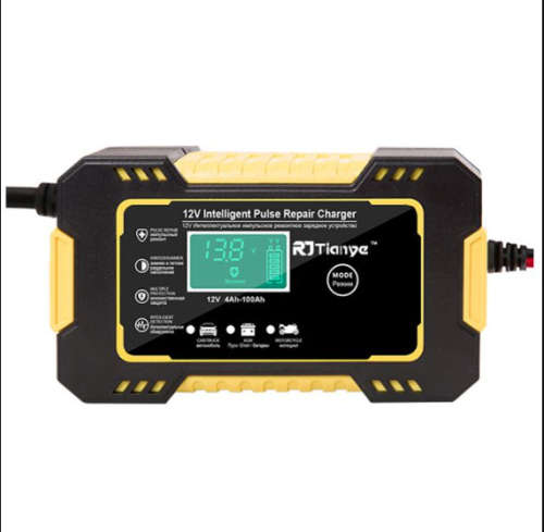 RJtianye Smart Battery Charger 12V 6A Intelligent Pulse Repair Charger