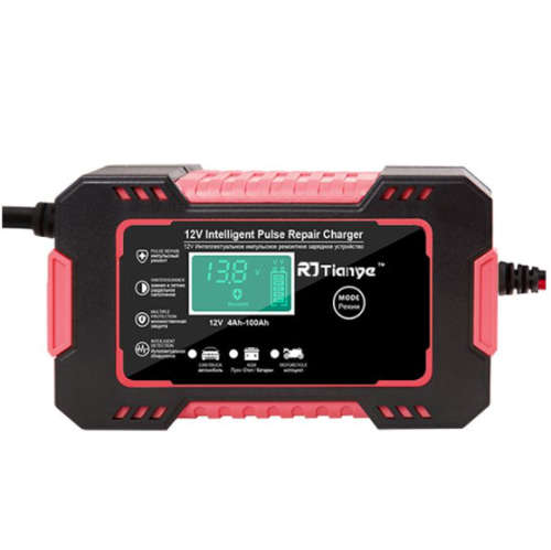 RJtianye Smart Battery Charger 12V 6A Intelligent Pulse Repair Charger