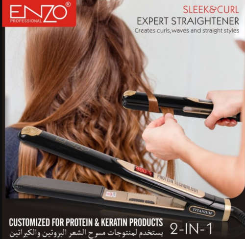 Enzo NEW Range 2 in 1 Titanium Hair Straightener