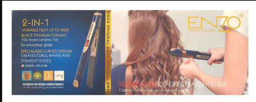 Enzo NEW Range 2 in 1 Titanium Hair Straightener