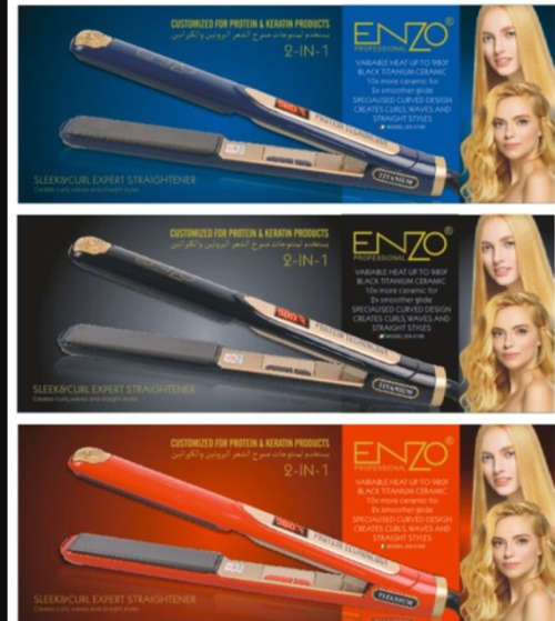 Enzo NEW Range 2 in 1 Titanium Hair Straightener