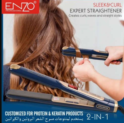 Enzo NEW Range 2 in 1 Titanium Hair Straightener