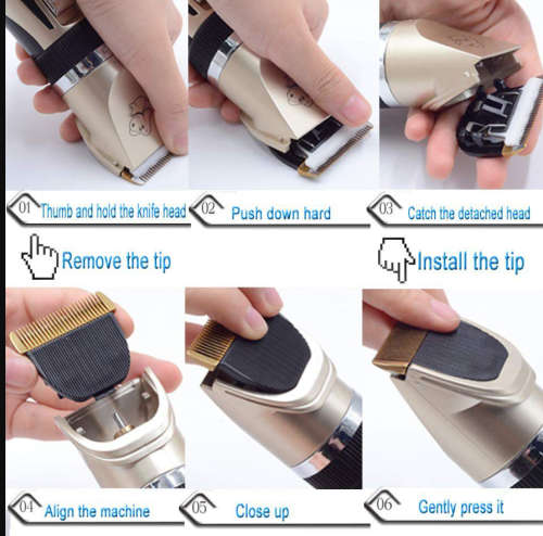 Professional Pet Grooming Clipper Kit - Gold