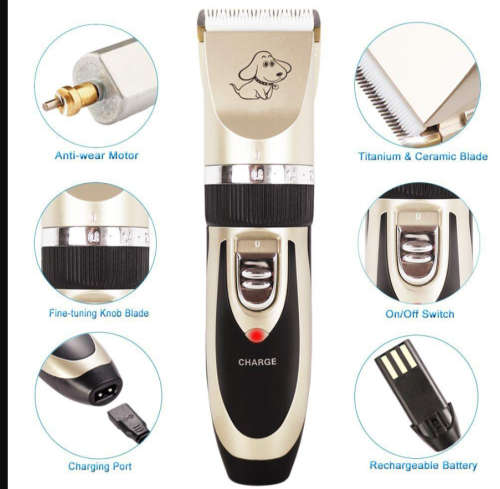 Professional Pet Grooming Clipper Kit - Gold