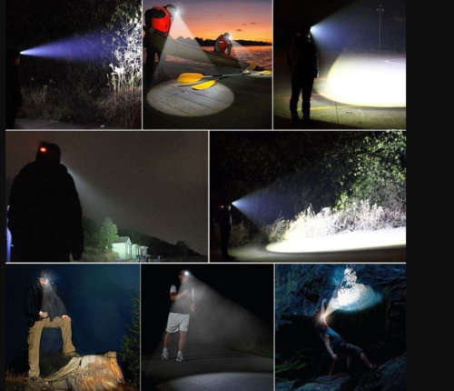 Rechargeable LED Headlights for Camping, Hiking or Riding