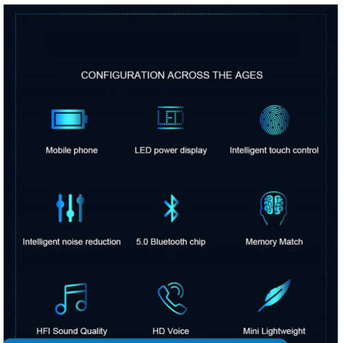 Wireless Bluetooth Earphones - Earbuds Headphones With Charging Power Bank