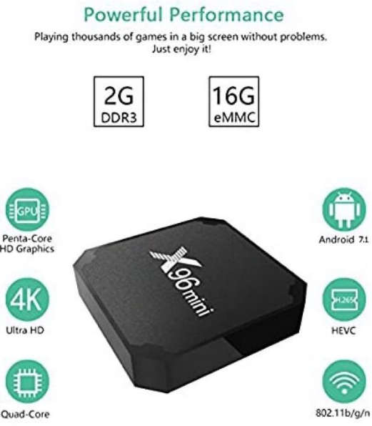 Android Smart TV Box X96 Mini - Android 9.0, 2GB + 16GB