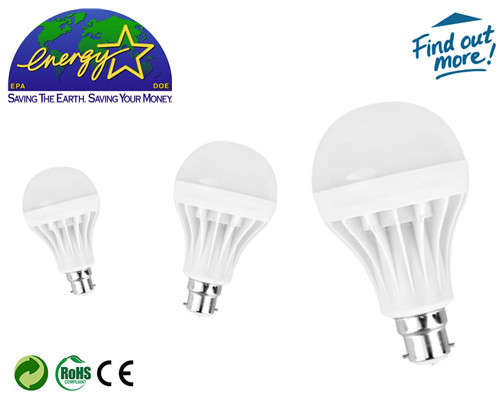 9W B22 Cool White LED Bulb Lamp Bulb - 90% Energy Saving
