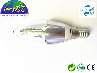 4W E14 Cool White LED Candle Bulb 220V 2 Years Warranty