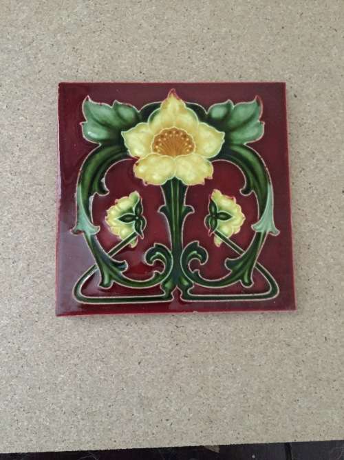 Antique art nouveau original tiles - 10 available